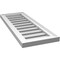 Ekena Millwork Vertical Surface Mount PVC Gable Vent: Functional, w/ 2"W x 1-1/2"P Brickmould Frame, 12"W x 32"H GVPVE12X3202SF - alternate 2